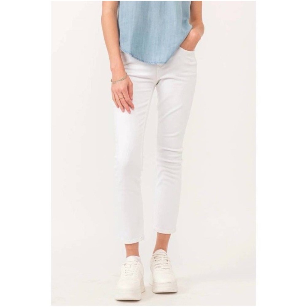 Dear John Denim Women's Size 28 Blaire High Rise Ankle Slim Straight Jeans White